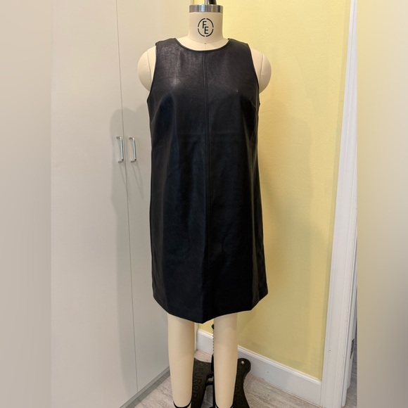 J Crew Factory Sleeveless Faux Leather Dress - Picture 3 of 12